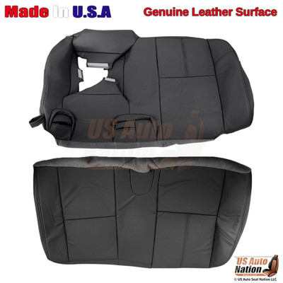 2007-2013 Fits Chevy Tahoe Genuine Leather 2nd Row Driver Side Seat Covers Ebony