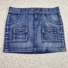 Old Navy Jean Skirt sz 8 Medium Wash Denim Y2K Millennial Core Streetwear