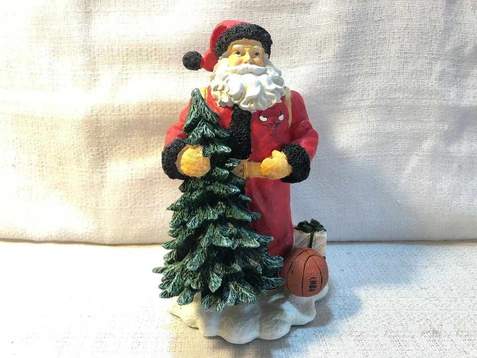 3 Chicago Bulls Basketball Memory Company NBA Santa Ornament relógio flutuante masculino - Imagem 3 de 4