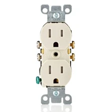 10 Pack Light Almond Tamper Resistant Duplex Outlet Receptacle with Shutter