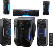 Sistema de cine en casa de 5.1 canales y 1000 W con subwoofer de 8"