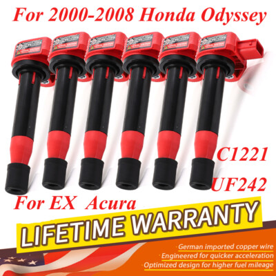 6 Pack Ignition Coil For Honda Odyssey Accord 3.5L Acura TL CL RL UF242 ...