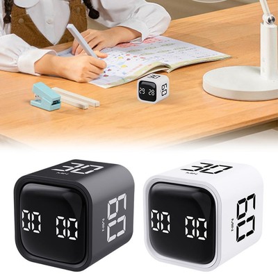 Digital Cooking Cube Timer Desktop LCD with Gravity Led Display Sensor F V0 A6I2
