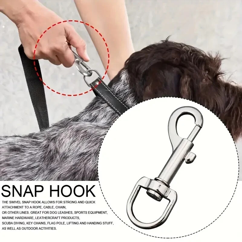 Heavy Weight Large Dog Collar Snap Lead Hook SpringBolt Swivel