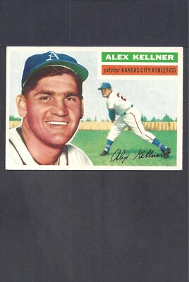 1956 TOPPS #176 ALEX KELLNER-2--BV $15--KANSAS CITY A'S--NO CREASES--EX/MT