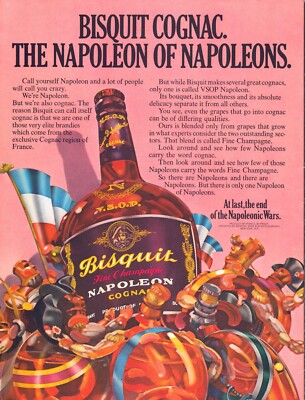 Vintage Print Ad 1972 for Bisquit Cognac - The Napoleon of Napoleons