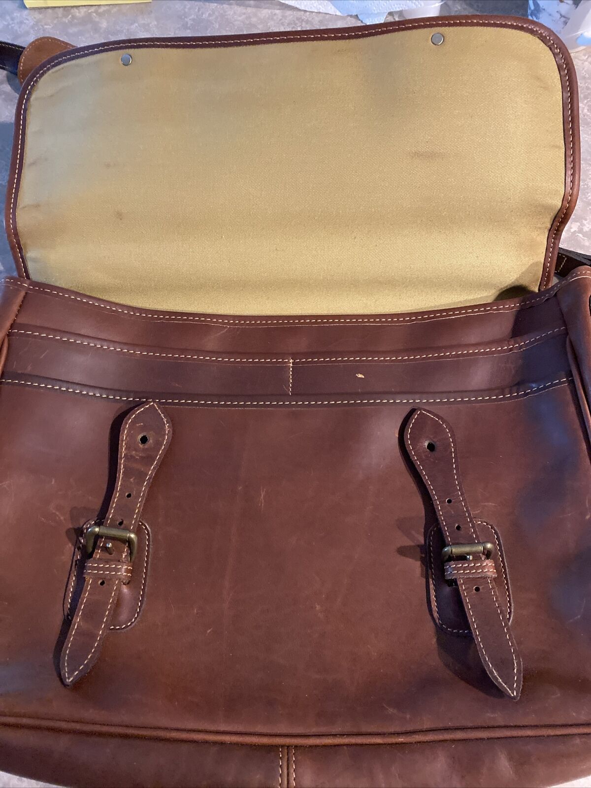 Brown Leather Briefcase Dakota by FRANKLIN QUEST … - image 6