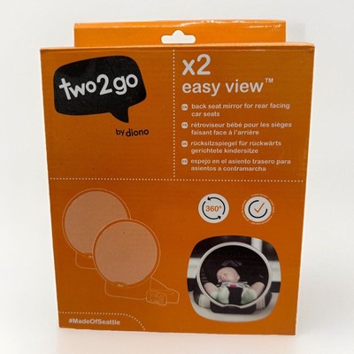 Back Seat Safety Mirror for Car Headrest, Rear Seat Child Mirror x2 Easy View