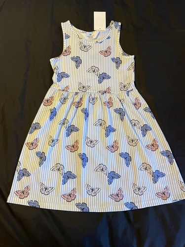 H&M girls size 5x-6dress cotton jersey knit Butterfly 🦋🦋#89