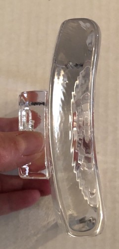 Clear Glass Stick Figure Person Trinket Dish Square - Picture 5 of 7