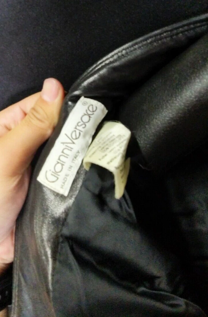 Pantaloni in pelle Gianni Versace