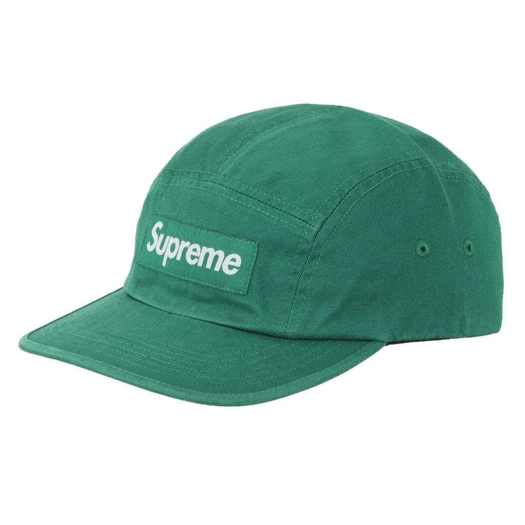 Casquette de camp en sergé chino lavé Supreme (FW24) verte