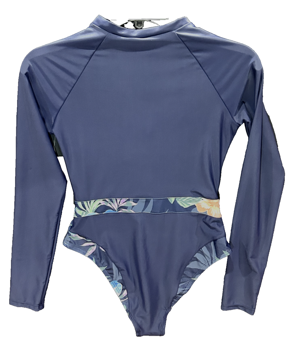 Ocean Pacific Long Sleeve One-Piece Zipper Front Swimsuit