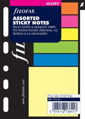 Filofax 210136 Pocket Haftnotizen farbig sortiert