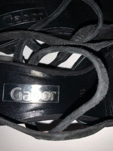 GABOR BLACK KITTEN HEEL SUEDE SLINGBACK SHOES/SANDALS UK 4.5 - Picture 8 of 8