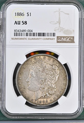 1886 Morgan Dollar NGC Certified AU58