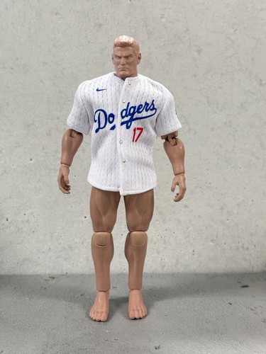 PB-JESY-17: 1/12 Custom miniature Fabric Dodgers Ohtani 17 Jersey for 6" Figure - Picture 5 of 6
