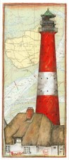 Kunstdruck - Leuchtturm "PELLWORM" - von OLE WEST - (266)