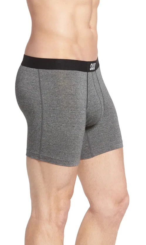 SAXX Men's Vibe Super Soft Cotton Blend 5" Grey Boxer Briefs L32614 Size Large - Image 3 of 3