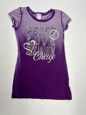 Women’s Chicago Shedd Aquarium Ombre’ Purple Color Fade T-shirt Size Small
