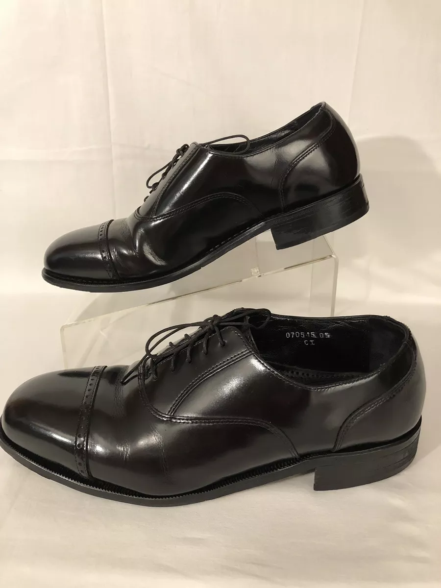 Florsheim Men s Dress Shoes Size 10 D Cap Toe Black Leather Upper