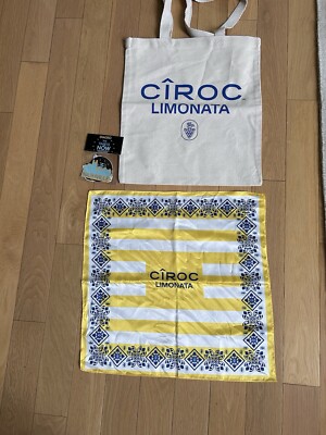 Ciroc Limonata Cloth Tote Bag/Bandana Scarf/Stickers - NEW!!!