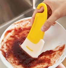 Silicone Pan Scraper Kitchen Utensil Cleaning Spatula Cooking Baking Oil Scraper