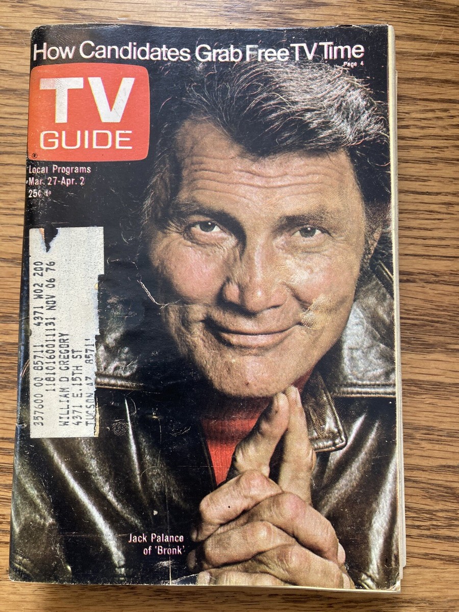 Tv GUIDE March 27 1976 Tuscon Edition COVER JACK PALANCE of