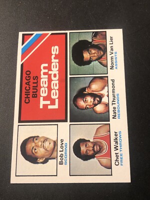 1975-76 Topps Team Leaders Bob Love Chet Walker Nate Thurmond Norm Van Lier NM