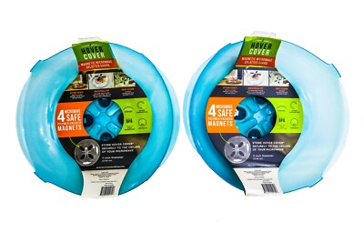 Hover Cover Magnetic Microwave Splatter Guard 2 Pack Bonus Blue Dishwasher Safe