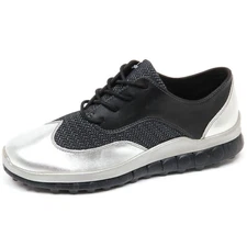 E8158 (WITHOUT BOX) sneaker uomo tissue/leather CCILU black/silver shoe man