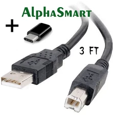 3 Ft USB DATA Cable Cord + Adapter ALPHASMART ✅ 3000 ✅ DANA ✅ NEO Word Processor