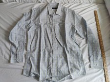 Ben Sherman Dress Shirt Men's Large Blue Check Long Sleeve A651