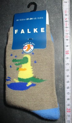 Kindersocken Gr. 31/34 FALKE Active Crocodiles, NEU mit Etikett