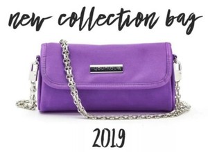 small purple handbag