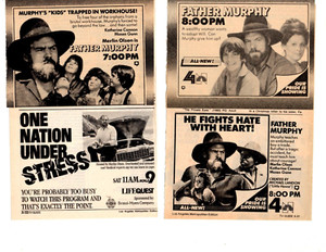 Merlin Olsen and FATHER MURPHY  tv-show 20 separate, original clippings-lot
