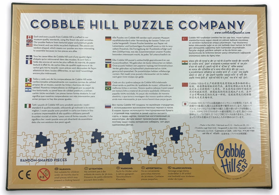 Rompecabezas 1000 piezas nuevo blanco y negro: animales corte aleatorio 80033 Cobble Hill Foto 3 de 4