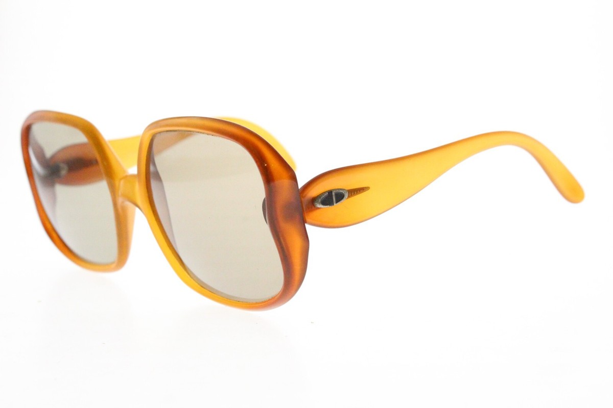 TRUE VINTAGE Christian Dior Amber Oversized Sunglasses 135 mm 5 1