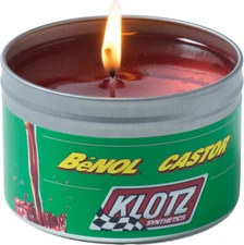 KLOTZ 2-STROKE SMELLING CANDLE BENOL CASTOR  DIRT BIKE RACING MX ATV UTV BOAT 