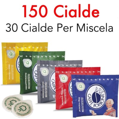 150 Pads 44 Caffe BORBONE Mix Probierlöffel miscela rossa Blau Schwarz Gold Dek
