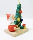 Santa Claus St. Nick Tree Goula Spain Erzgebirge Style Wooden Wood Vntg Ornament — photo 9