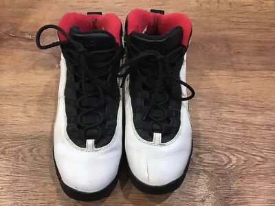 Pre-owned Nike Air Jordan Retro 10 GS 4.5Y 310806-102 White Black