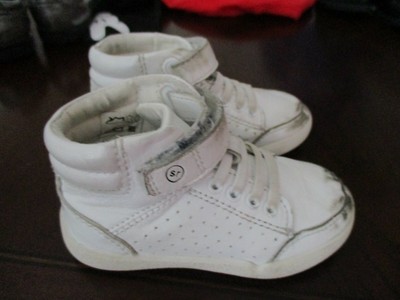 stride rite white high top shoes