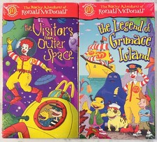 NEW & SEALED ~ THE WACKY ADVENTURES OF RONALD MCDONALD VOLUMES 2 & 3 VHS TAPES ~
