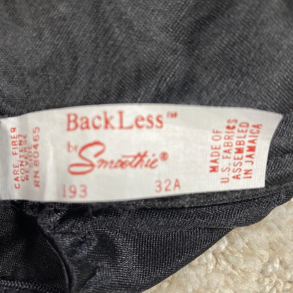 Sujetador push up negro talla 32 A encaje multidireccional sin espalda almohadillas extraíbles de colección para mujer Foto 3 de 4