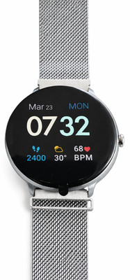 iTouch Sport 3 Smartwatch Silver Mesh Heart Rate Fitness Tracker New - Open Box