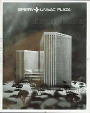 Press Photo Artist's drawing of Sperry Univac Plaza office building in Chicago