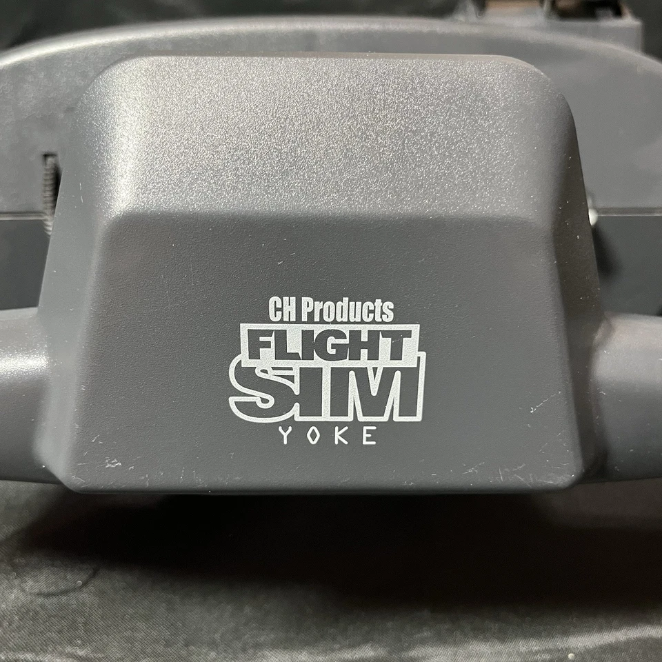 Flight Sim Yoke CH Products FSY211U Grey USB Wired Simulator Ergonomic For PC - Image 3 of 4