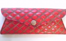    Bausch  Lomb Red Quilted Glass Case