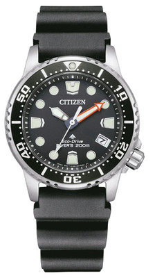 CITIZEN Promaster Marine Eco Drive  EO2020-08E  Damenuhr Gummiband Schwarz neu